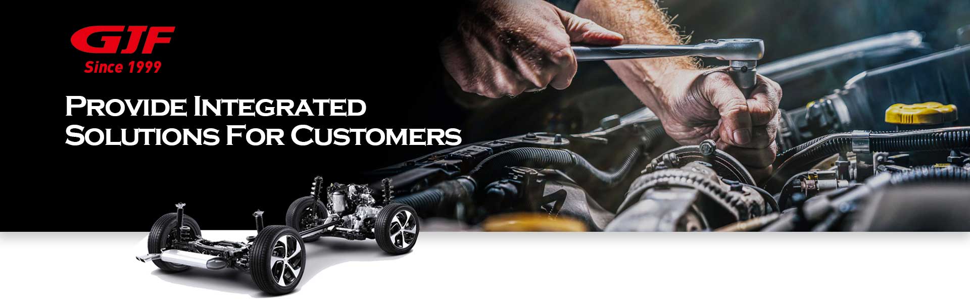 GJF - Provide Integrated Solutions For Customers. Skilled operator with drivetrain components and chassis model.